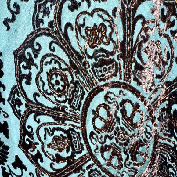 Free People Kite and Butterfly Hand Beaded Velvet Burnout Kimono Cardigan - Picture 7 of 12